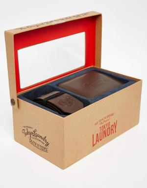 Подарочный набор с ремнем и кошельком Tokyo Laundry. Цвет: коричневый