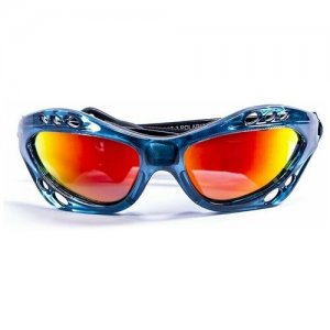 Спортивные очки Cumbuco голубые / зеркально-красные линзы OCEAN. Цвет: голубой