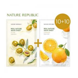 Маска «Настоящая природа» (10 оливок + 10 апельсинов) Nature Republic