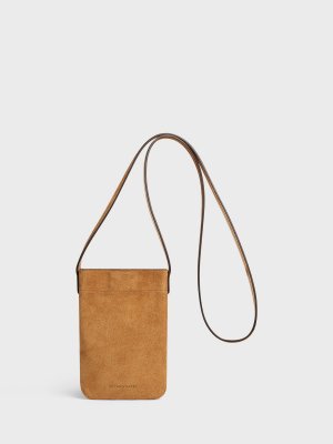 Маленькая замшевая сумка Ladyphone, пшеница Gerard Darel