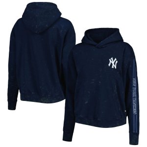 Женский темно-синий пуловер с капюшоном Wild Collective New York Yankees Marble Unbranded