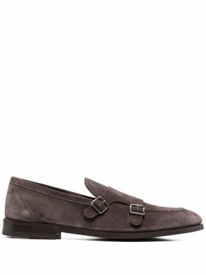 Side buckle-detail monk shoes Henderson Baracco. Цвет: коричневый