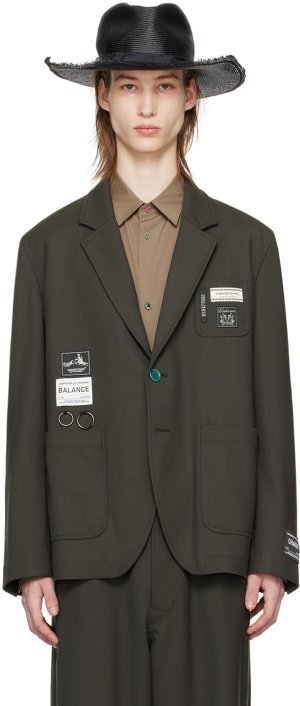 Серый пиджак с нашивками , цвет Gray khaki Undercover