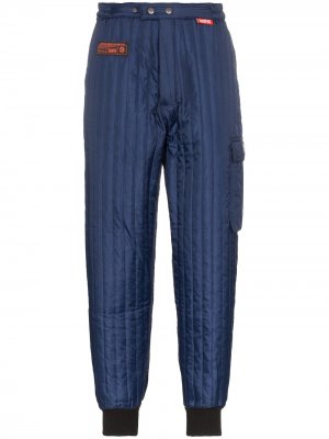 Стеганые брюки из коллаборации с Kansas Willy Chavarria. Цвет: синий: