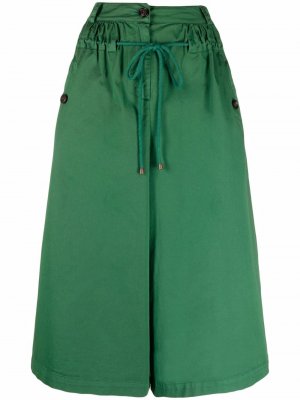 Cropped wide-leg trousers Semicouture. Цвет: зеленый
