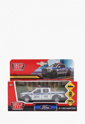 Игрушка Технопарк Ford F150 Raptor. Полиция, 12 см. Цвет: серый