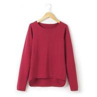 Пуловер с длинными рукавами и принтом, 100% хлопка R edition SHOPPING PRIX. Цвет: вишневый