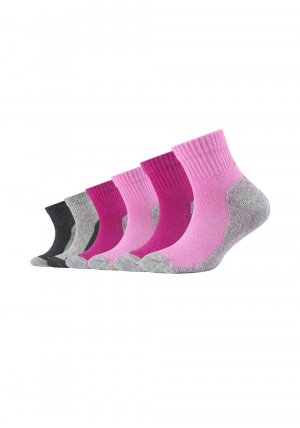 Спортивные носки Camano, пестрый серый/светло-розовый/черный camano