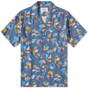 Рубашка с цветочным узором для отдыха, синий Portuguese Flannel