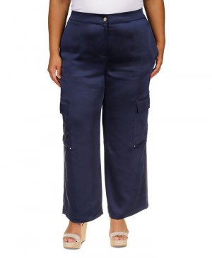 Атласные брюки-карго больших размеров , синий Michael Kors