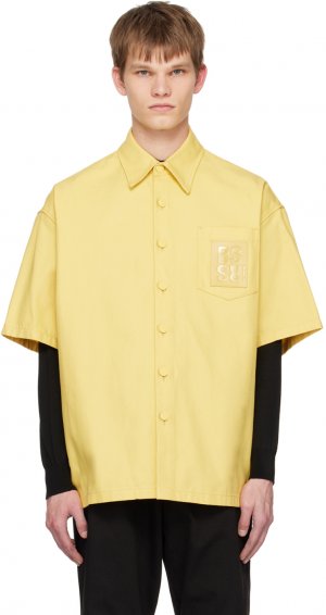 Желтая рубашка с нашивками Raf Simons