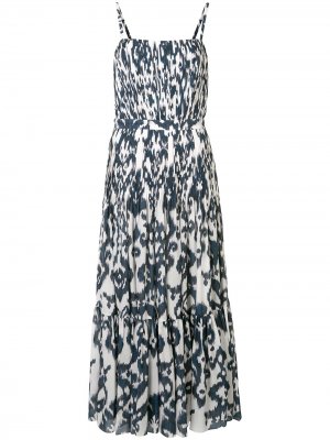 Платье La Victoria с принтом Ikat ANDRES OTALORA. Цвет: синий