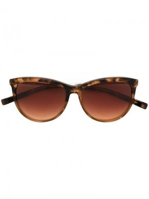 Солнцезащитные очки с оправой кошачий глаз Jil Sander. Цвет: коричневый