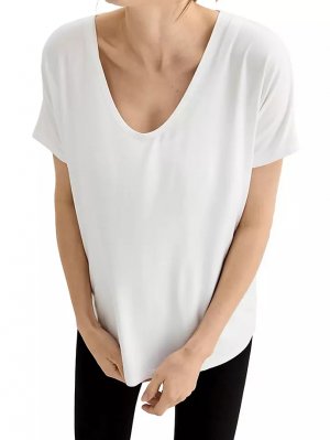 Идеальная футболка с V-образным вырезом для беременных Hatch, белый HATCH