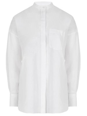 Рубашка льняная ALESSANDRO GHERARDI. Цвет: белый