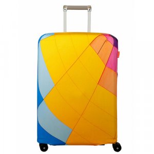 Чехол для чемодана , размер M, мультиколор ROUTEMARK. Цвет: микс/желтый