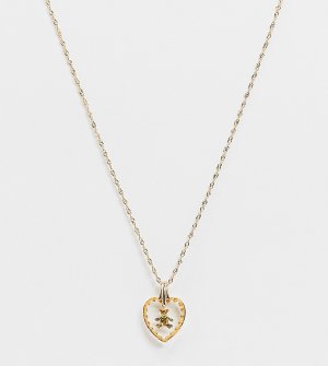 Позолоченное ожерелье из стерлингового серебра с подвеской в виде медвежонка Mabel-Золотистый Regal Rose