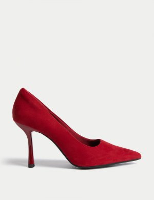Туфли-лодочки на массивном каблуке , красный Marks & Spencer