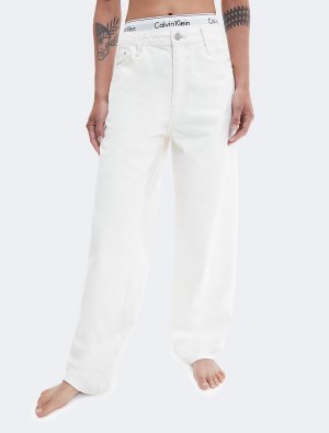 Светлые прямые джинсы 90-х , белый Calvin Klein