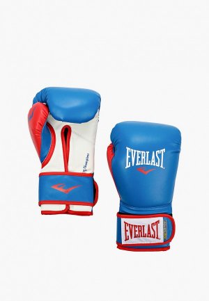 Перчатки боксерские Everlast Powerlock. Цвет: синий