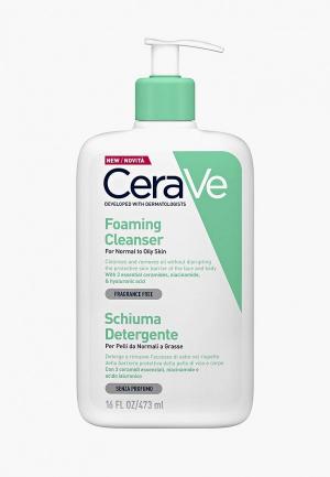 Гель для умывания CeraVe нормальной и жирной кожи лица тела, 473 мл.. Цвет: прозрачный