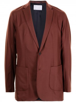 Однобортный пиджак Kolor. Цвет: коричневый