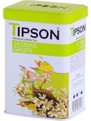 Чай JASMINE GREEN 85гр, ж/б Tipson. Цвет: зеленый