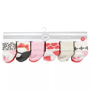 Махровые носки для новорожденных девочек и малышей, леопардовый цвет Luvable Friends