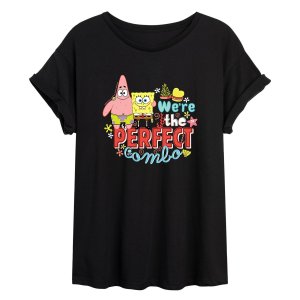 Юниорская футболка с рисунком «Губка Боб Квадратные Штаны и Патрик» Nickelodeon