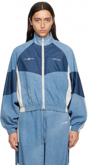 Синяя спортивная куртка в стиле ретро AMIRI