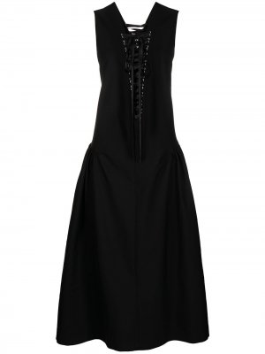 Front-lace flared midi dress Comme Des Garçons Noir Kei Ninomiya. Цвет: черный