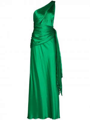 Платье Irma на одно плечо Maria Lucia Hohan. Цвет: зеленый