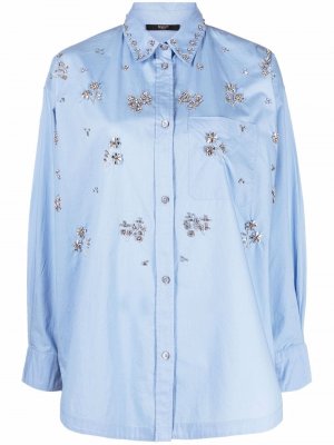 Sequin-embellished long-sleeve shirt Seventy. Цвет: синий