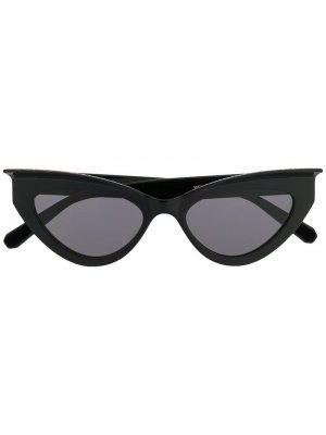 Солнцезащитные очки в оправе кошачий глаз Philipp Plein. Цвет: черный