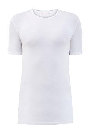 Белая футболка с короткими рукавами из мягкого микромодала DEREK ROSE. Цвет: белый