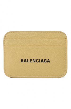 Кожаный футляр для кредитных карт Balenciaga. Цвет: жёлтый