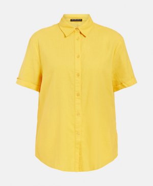 Льняная рубашка , желтый Sisley