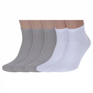 Комплект носков мужских 5-М-238 бежевых; белых 27-29 Rusocks. Цвет: бежевый; белый