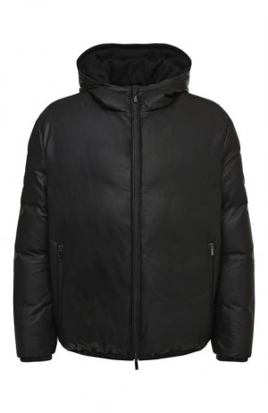 Кожаная куртка Giorgio Armani. Цвет: чёрный