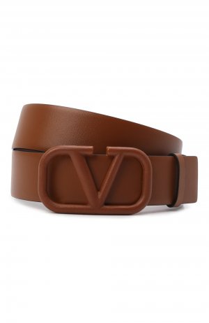 Кожаный ремень VLogo Signature Valentino. Цвет: коричневый