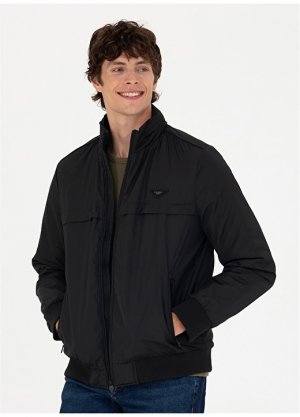 Черное мужское пальто U.S. Polo Assn.