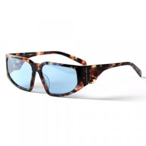 Солнцезащитные очки , голубой, коричневый FAKOSHIMA. Цвет: коричневый/голубой