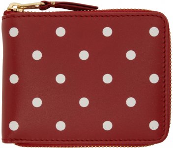 Бумажник на молнии Red & White Dots Comme des Garçons Wallets