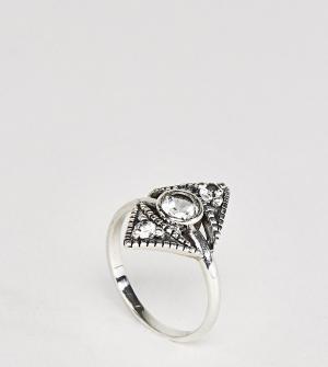 Серебряное кольцо с лунным камнем Rock N Rose 'N'. Цвет: серебряный
