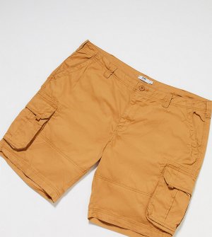 Светло-коричневые шорты карго -Коричневый Jacamo