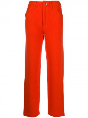 Укороченные брюки бойфренды с завышенной талией Barrie. Цвет: оранжевый