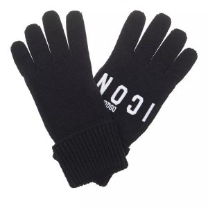 Перчатки icon gloves black/white , черный Dsquared2