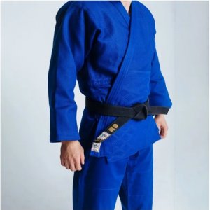 Кимоно для дзюдо , размер 140-145, синий Mizuno. Цвет: синий