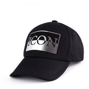 Женская бейсболка кепка ICON. Черная. GRAFSI. Цвет: черный/серый