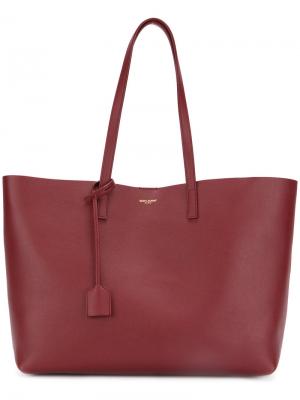 Большая сумка-шоппер Saint Laurent. Цвет: красный